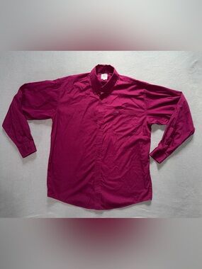 Cinch Men's Button-Down Shirt in Deep Burgundy Size M